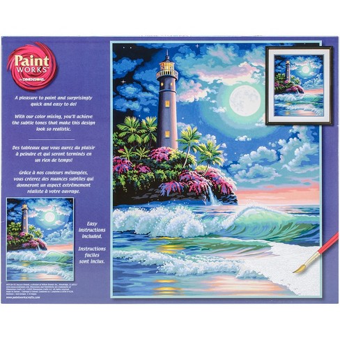 Paintworks Paint By Number Kit 16 X 20 Inch-Lighthouse In The Moonlight