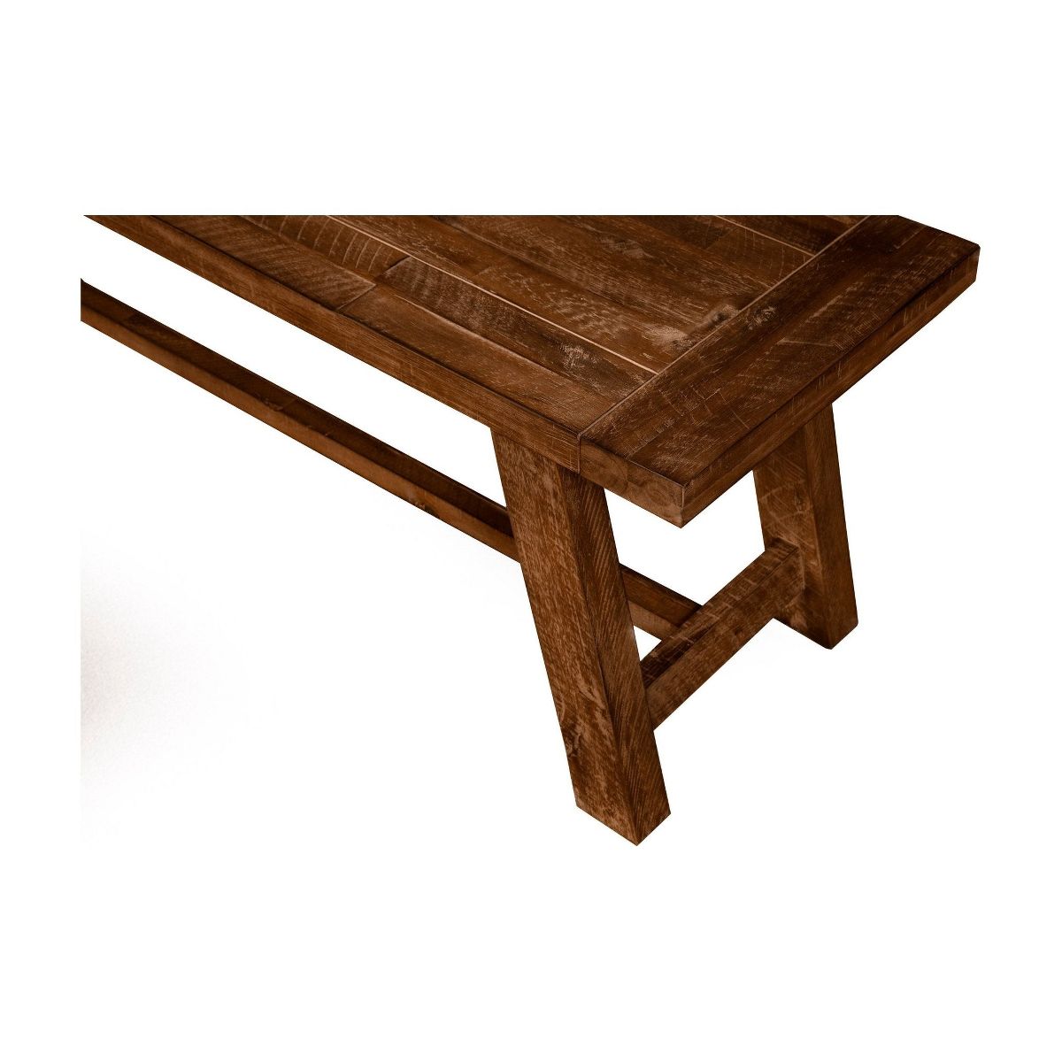 Newberry Dining Bench in Medium Brown | Alpine - thumbnail 4