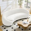 VYNXARIA Modern Design Curved Shaped Sofa Couch for Living Room,Upholstered Fabric 4-Seat Sofa No Need to Assembly Couch for Apartment - 2 of 4