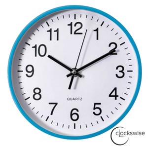 Clockswise Black Analog Clock – Silent, Non-Ticking for Wall, Office Desk, Table and Shelf, Battery-Operated Perfect for Home Office - 1 of 4