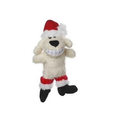 Multipet Beige Santa Loofa Plush Dog Toy That Squeaks