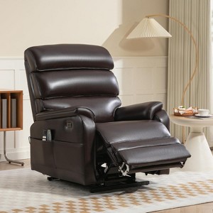 Power Lift Recliner Chair, Big Tall Man Lay Flat Ergonomic Lounge with Extended Footrest for Elderly, Single Sofa Heat & Massage, USB&Type-C Port - 1 of 4