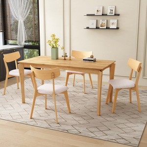 Christopher Knight Home Hugh Upholstered Fabric Rubberwood Dining Chair (Set of 4) - 1 of 4