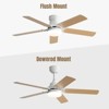 Sofucor 42'' Lighted Ceiling Fan for Indoor/Outdoor with 5 MDF 2-color Blades - 2 of 4
