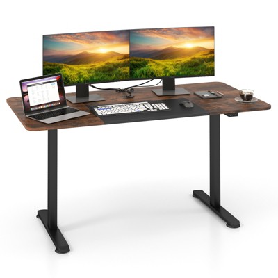 Tangkula 55" Electric Standing Desk Height Adjustable Home Office Table w/ Hook