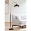 Possini Euro Design Baltar Modern 68 1/2" Tall Standing Floor Lamp Curved Arc Dimmable Black Gold Metal Brass Finish Living Room Bedroom Dome Shade - 2 of 4