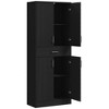 HOMCOM 70.75" Kitchen Pantry Cabinet w/ Drawer and Adjustable Shelf, Freestanding Tall Storage Cabinet w/ 2 Double Doors, Distressed Black - 4 of 4