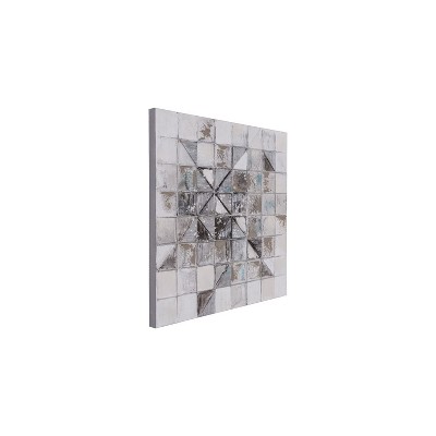 Sky Fractal II Gray Abstract Canvas Wall Art