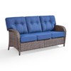 Belord 75" Outdoor Sofa PE Wicker Patio Couch, Patio Furniture Sofa Couch with Deep Seat and Olefin Cushion Cover for Porch Balcony Deck - 4 of 4