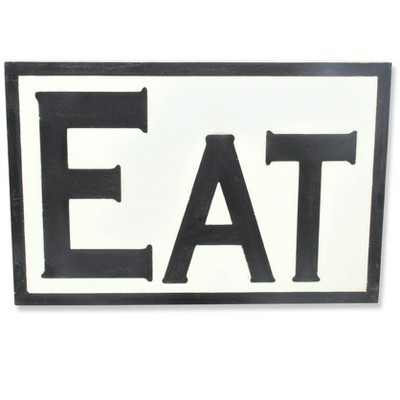 Cheung's Hattie Wooden EAT Wall Sign