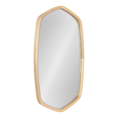 Kate And Laurel Mclean Hexagon Framed Wall Mirror , 20x36, Natural : Target