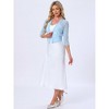INSPIRE CHIC Women's 3/4 Sleeve Open Front Mesh Sheer Chiffon Bolero Shrug - 4 of 4