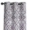 Kate Aurora 2 Pack Reversible Geometric Room Darkening Grommet Curtains - 2 of 4