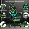Hoffree Upholstered Massage Gaming Chair Ergonomic Office PC Chair with Bluetooth Speaker & RGB Light - 4 of 4