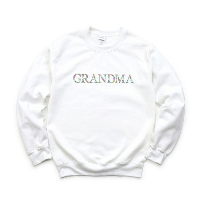 Simply Sage Market Women's Graphic Sweatshirt Embroidered Floral Grandma