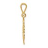 Black Bow Jewelry 14k Yellow Gold Trinity Clover Pendant, 20mm (3/4 inch) - 2 of 4