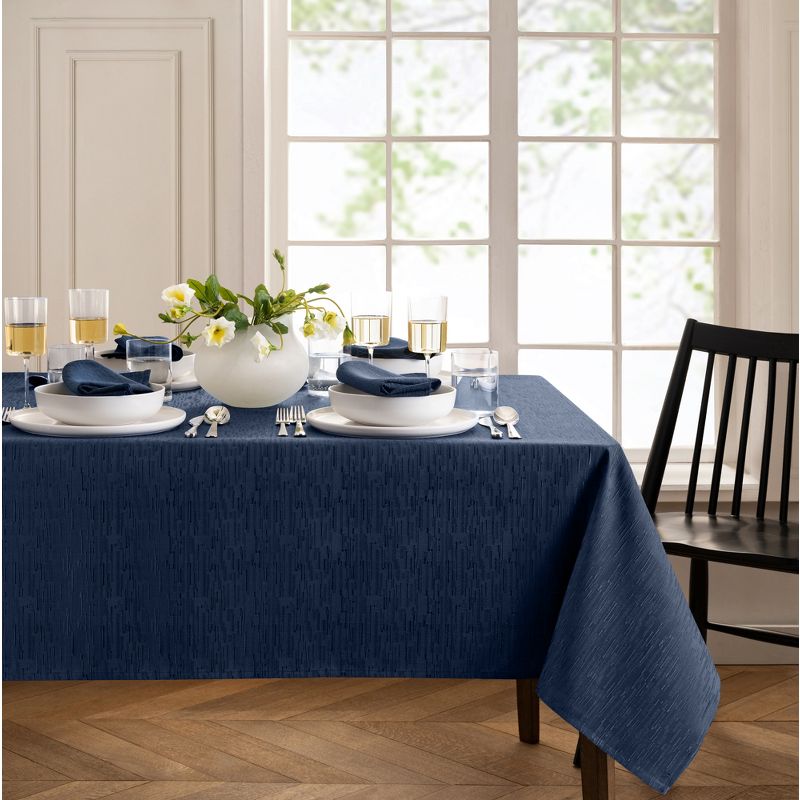 Continental Solid Texture Water and Stain Resistant Tablecloth - Elrene Home Fashions, 1 of 4