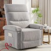 Manual Recliner Chair for Adults Manual Recliner with Side Pocket Adjustable Fabric Single Sofa with Ergonomic Back Support - 4 of 4