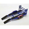 Tandem Car Trailer with Tire Rack Blue "Mopar" for 1/43 Scale Model Cars by GMP - 4 of 4