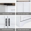 Brafab 71" Modern Functional Armoire Wardrobe Closet with Adjustable Shelf and Hanging Rail, 2 Wide Drawers,white - 4 of 4