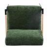 PAGED Minimalist Accent Chair with Cushions Contemporary Reading Chair with Metal Frame and Wooden Armrest Design for Living Room, Bedroom - 3 of 4