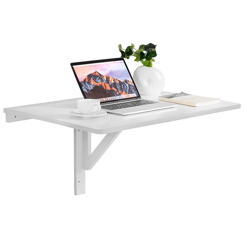 Tangkula Wall-Mounted Drop-Leaf Table Folding Space Saving Hanging Laptop Desk, 1 of 10