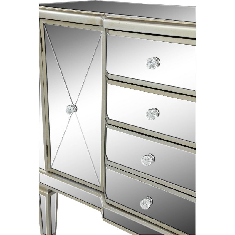 Glam Mirrored Rectangular Storage Cabinet Silver - Olivia &#38; May, 6 of 33