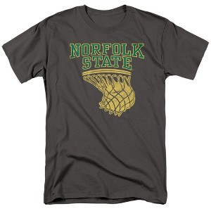 Norfolk State University Basketball Hoop Adult T-Shirt Black - 1 of 4