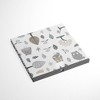 Bacati - Owls Gray/Beige Neutral Cotton Storage Box Small - 3 of 4