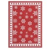 Christmas Area Rug Xmas Tree and Snowflakes Carpet - 4 of 4