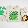 Simply Sage Market Women's Graphic Sweatshirt Clover Eyes Smiley St. Patrick's Day - 3 of 3