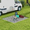Resenkos Floor Mat Carpet,Indoor Door Mat,Reversible Outdoor Rug Carpet RV Camping Rugs with Carry Bag, 8' x 10', Black & White Chain 120" Black - 3 of 4