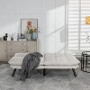 70'' Cream Convertible Folding Modern sofa Bed - 3 of 4