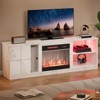 Pinmoco Electric Fireplace TV Stand with Storage Cabinet and LED Open Shelf for TVs up to 70 inch - 2 of 4