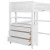 NicBex Twin Size Bunk Bed with Desk Loft Bed Pine Bed Frame with 3 Drawers, Shelves, Inclined Ladder and Guardrail, No Box Spring Required - 4 of 4