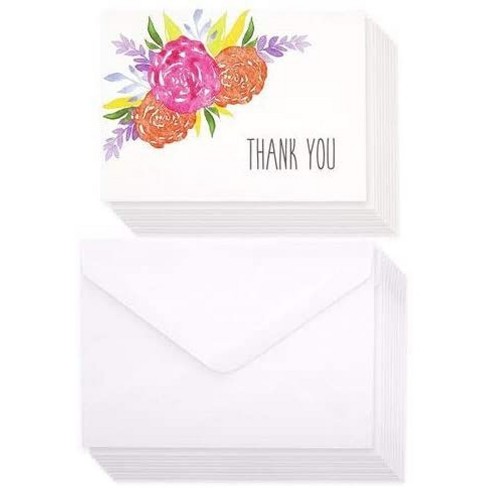 Sustainable Greetings 120-pack Watercolor Rainbow Thank You Cards With  Envelopes For Business, Wedding, Graduation, Baby Shower, 4x5 In : Target
