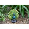 Techko Maid Peacock Proud Solar Outdoor Garden Statue Decor with Spotlight: Weather-Resistant, LED Patio Lights - 3 of 4