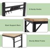 PAGED 48 Inches Computer Desk Modern Simple Office Desk with Height Adjustable and 4 Casters for Office, Study - 3 of 4