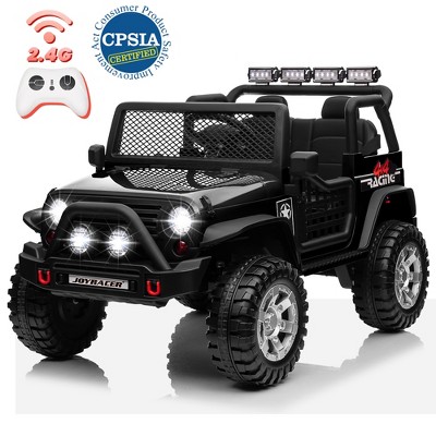 JOYRACER 24V 2-Seater Ride-On Toys Truck for Kids, 2×200W Motors, Electric Toys Car w/ 4 Wheels Spring Suspension, 3 Speeds, LED, Bluetooth Music