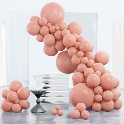 PartyWoo Balloons Blush Pink Salmon 18 12 10 5 Inch 85 pcs