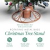 Home Heritage 1-1.75" Christmas Tree Base Rotating Metal Stand with Snowdrift 6.5' 500 Pre-Lit Warm White LED Lights Artificial Christmas Tree - 4 of 4