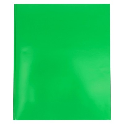 2 Pocket Paper Folder with Prongs Green - Pallex