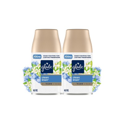 Glade Automatic Air Freshener Room Spray Scent Refills - Clean Linen - 6.2oz/2ct