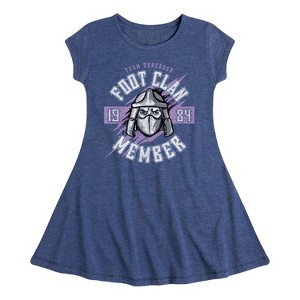 Girls' - Teenage Mutant Ninja Turtles - Team Shreadder Foot Clan Member Fit & Flair Cap Sleeve Dress - 1 of 2