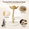 Artloge 2/3Tiers Wooden Cat Climbing Tree Indoor Cat Tree Activity Tower Cozy Kitten Play House with Plush Cushion & Sisal Scratch Post & Dangling Toy - 4 of 4