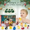 Aoibox 24pcs Christmas Advent Calendar 2025 for Kids Rubber Duck Bath Toys Holiday Countdown Calendar Fun Gift for Boys and Girls - 3 of 4