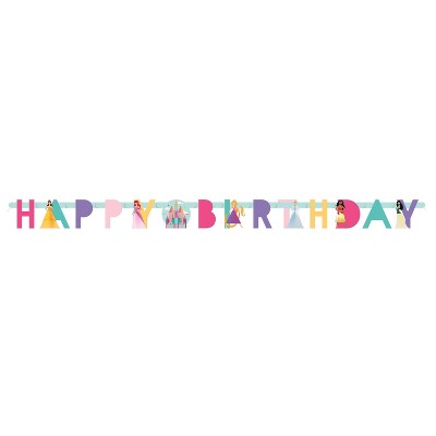 Disney Princess Happy Birthday Banner