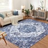 COZONY Vintage Area Rug Low-Pile Machine Washable Mat Non-Shedding Ultra-Thin Stain Resistant Indoor Rugs for Dining Room Bedroom - 2 of 4