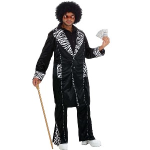 HalloweenCostumes.com Men's Plus Deluxe Mac Daddy Costume | Retro 70s Costumes - 1 of 4
