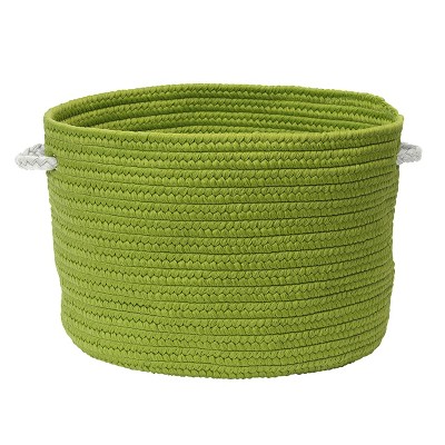 Colonial Mills Colorful Braided Toy Basket, 12"x12"x8", Peridot